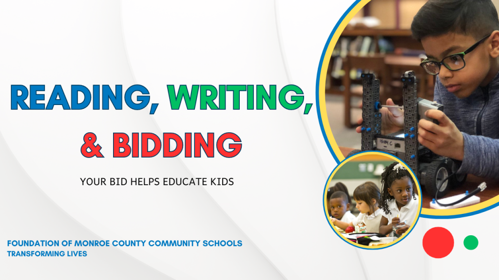 Reading, Writing, & Bidding photo logo